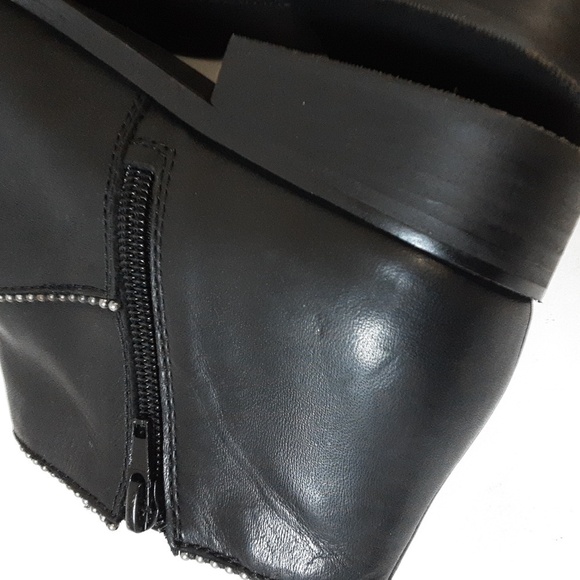 Steve Madden ankle leather booties cut out studded 7.5M casual office retro Y2K - Picture 7 of 12